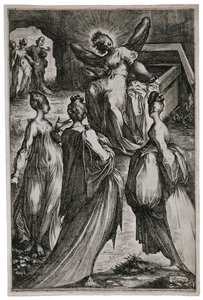 De hellige kvinder ved graven, 1613-16 (radering og gravering) af Jacques Bellange