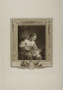 Uddannelse af Amor (gravering) af Jacques Bouillard