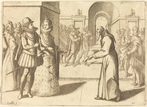 En Capucio, der bringer tak til kongen af Bayern af Jacques Callot
