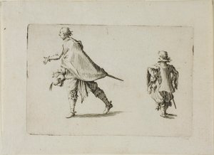 En gentleman og hans page, fra The Caprices af Jacques Callot