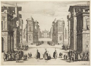 Akt 1, fra serien Soliman af Jacques Callot