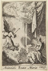 Bebudelsen, fra serien »La Vie de la Sainte Vierge« (Jomfru Marias liv) af Jacques Callot