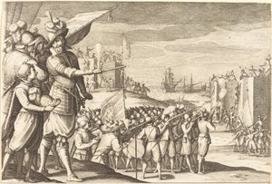 Angreb på to fæstninger, ca. 1614. af Jacques Callot
