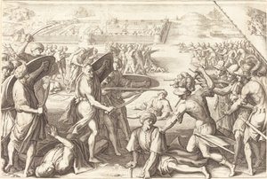 Angreb på de ydre forter af knogle af Jacques Callot