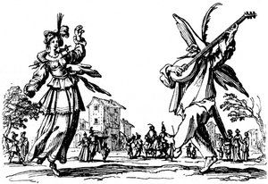 Balls of Sfessania - fra raderinger af Jacomo Callot. af Jacques Callot