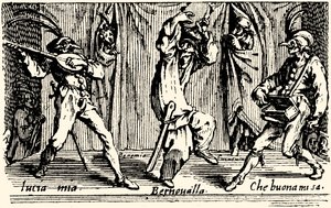 Balls of Sfessania - fra raderinger af Jacomo Callot. af Jacques Callot