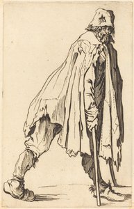 Tigger med krykker og kasket af Jacques Callot