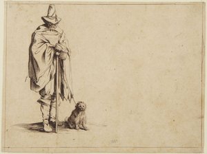 Tigger med hund af Jacques Callot
