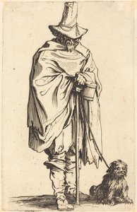 Tigger med hund, c.1622 af Jacques Callot