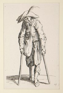 Tigger med træben, fra The Beggars (Le mendiant a la jambe de bois) af Jacques Callot