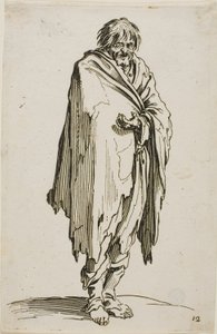 Tigger uden hat eller sko, tallerken tolv fra The Beggars af Jacques Callot