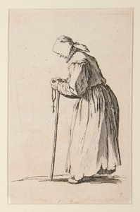 Tiggerkvinde med rosenkrans, fra The Beggars (La mendiante aux rosaire) af Jacques Callot