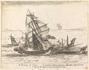 Bording af Bertone, 1617. af Jacques Callot