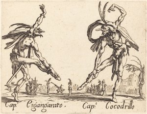 Kap. Esgangarato og Cap. Krokodille, ca. 1622. af Jacques Callot