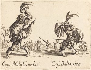 Cap. Mala Gamba og Cap. Bellavita af Jacques Callot
