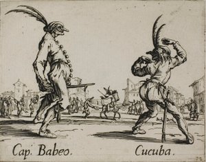 Kaptajn Babeo - Cucuba, plade 16 fra Balli di Sfessania af Jacques Callot