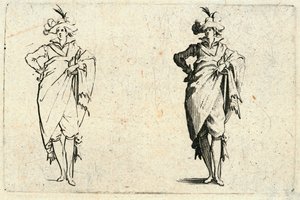 Capricer af forskellige figurer af Jacques Callot