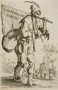 Kaptajn for baronerne, frontispice til The Beggars af Jacques Callot