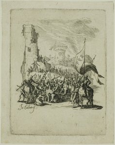 Kristus bærer korset, fra Den lille passion af Jacques Callot