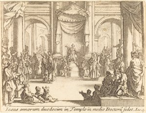Kristus strides med lægerne af Jacques Callot