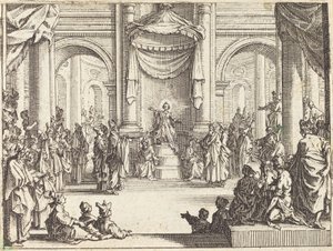Kristus disputerer med lægerne, 1635. af Jacques Callot