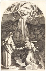 Kristus går på vandet [første plade] af Jacques Callot