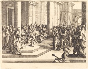 Kristus og kvinden taget i utroskab, 1635. af Jacques Callot