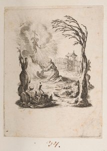 Kristus i Oliehaven, nr. 3 af 11 fra La Petite Passion af Jacques Callot