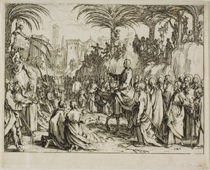 Kristi indtog i Jerusalem, fra Det Nye Testamente af Jacques Callot