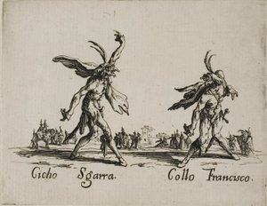 Cicho Sgarra - Collo Francisco, plade 6 fra Balli di Sfessania af Jacques Callot