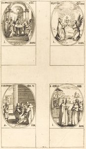 Omskæring; Festival for Kristi navn; St. Odilo; St. Euphrosyna af Jacques Callot