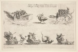 Kamp ved Barrière, indrejse af monsignor Henry af Lorraine af Jacques Callot