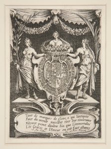 Kæmpe? la Barri?re, Frontispice, The Arms of Lorraine-Chevreuse af Jacques Callot