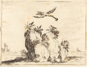 Kraneflyvning af Jacques Callot