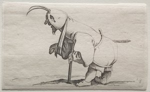 Krøbling med en hætte. af Jacques Callot