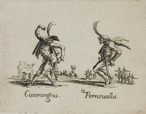 Cucorongna - Pernovalla, plade 2 fra Balli di Sfessania af Jacques Callot