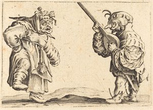 Dansere med lut af Jacques Callot