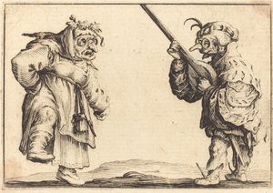 Dansere med lut af Jacques Callot