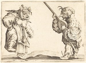 Dansere med lut, ca. 1622. af Jacques Callot