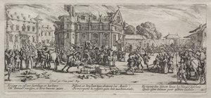 Ødelæggelse af et kloster. af Jacques Callot