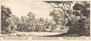 Opdagelsen af de kriminelle soldater, ca. 1633. af Jacques Callot