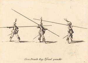 Bor med Tilted Pikes af Jacques Callot