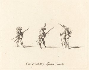 Bor med musketten af Jacques Callot