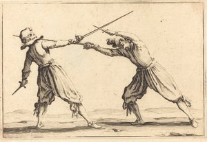 Duel med sværd og dolke af Jacques Callot