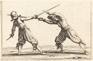 Duel med sværd og dolke af Jacques Callot