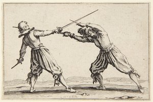Duel med sværd og dolke af Jacques Callot