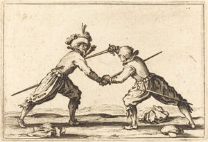 Duel med sværd, ca. 1622. af Jacques Callot