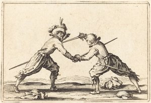 Duel med sværd, ca. 1622. af Jacques Callot