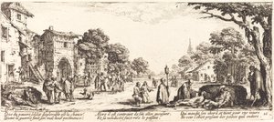 Døende soldater ved vejkanten af Jacques Callot