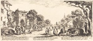 Døende soldater ved vejkanten af Jacques Callot